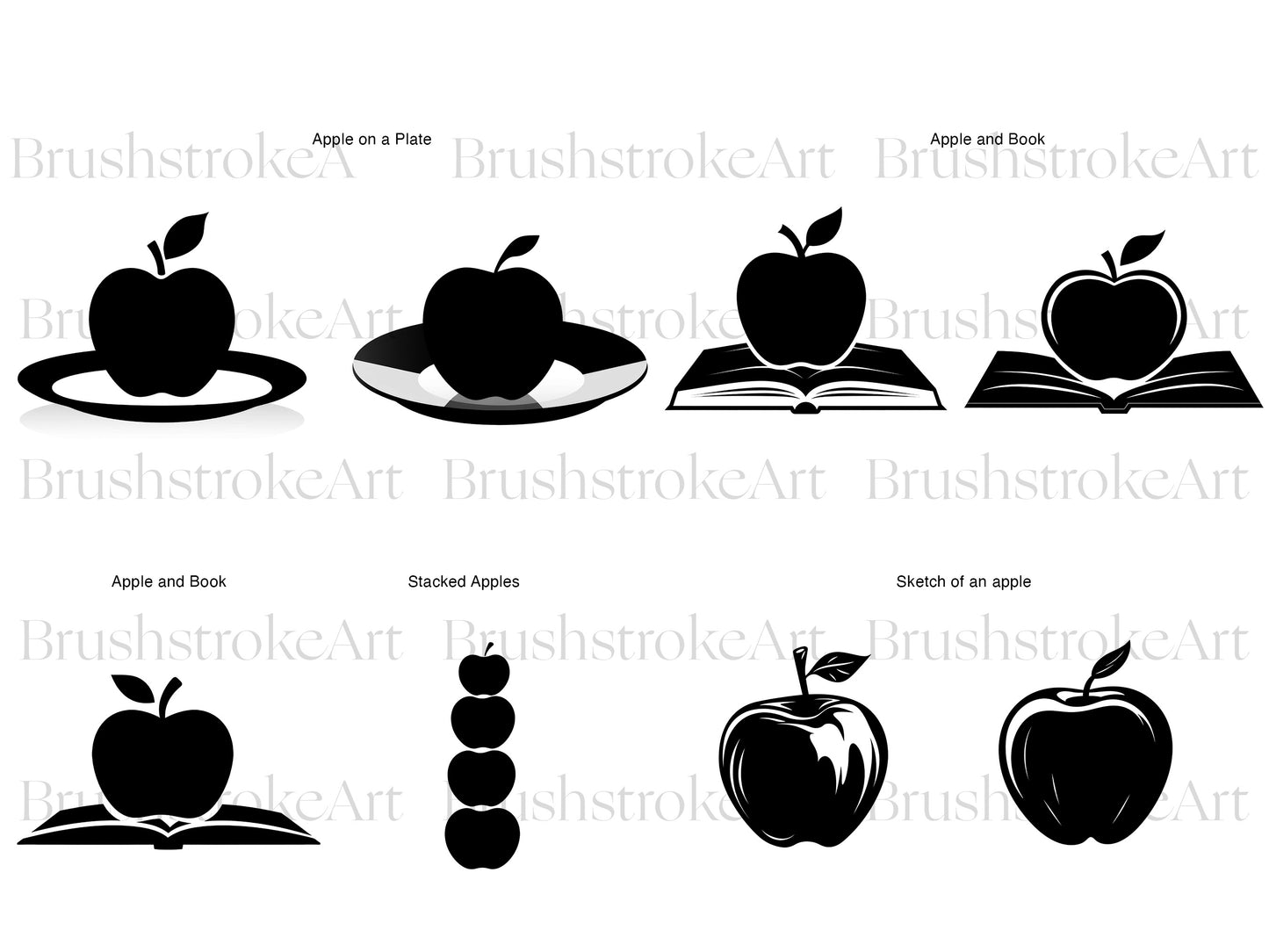 Apple Line Art