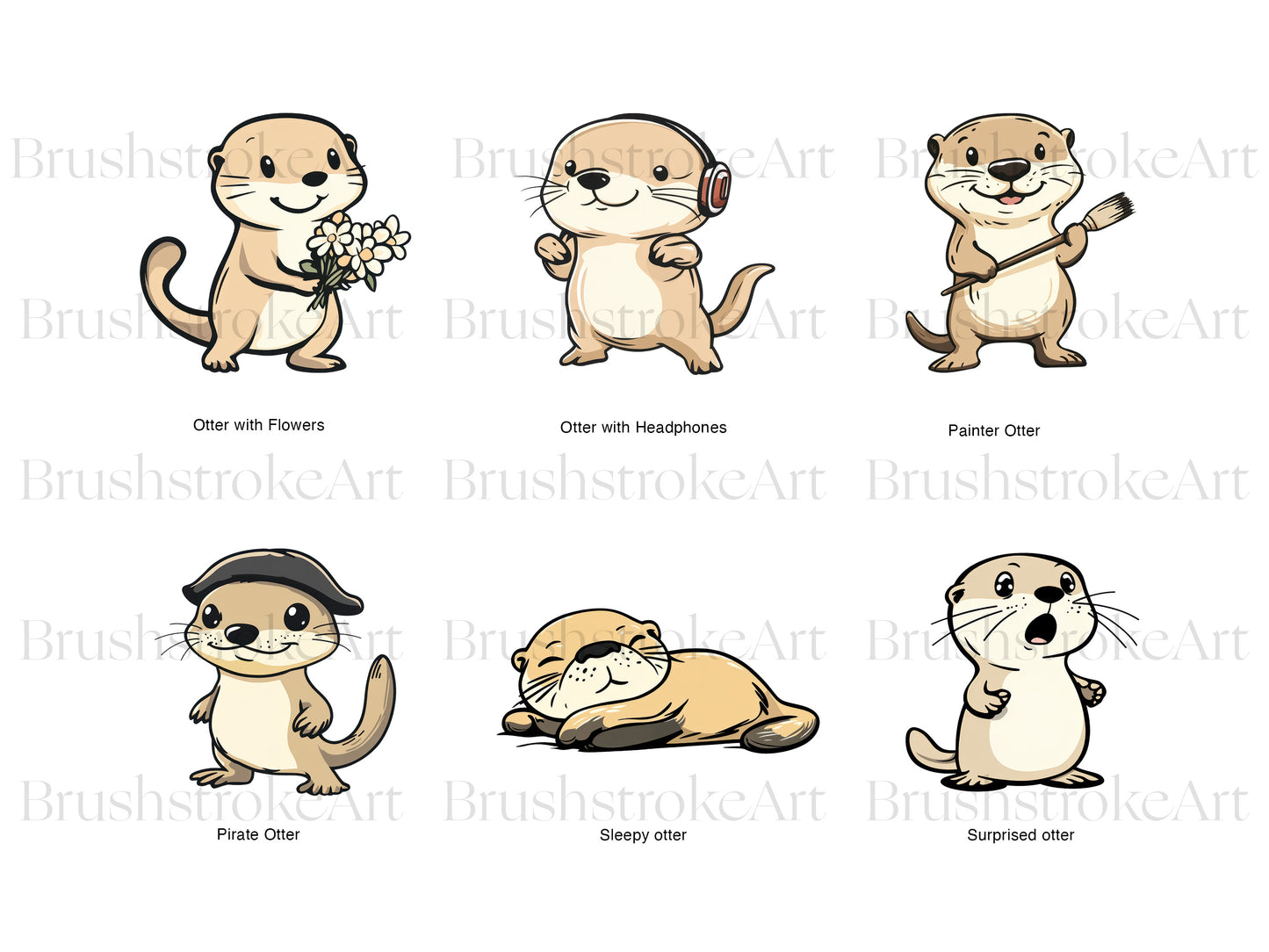 Baby Otter Clipart