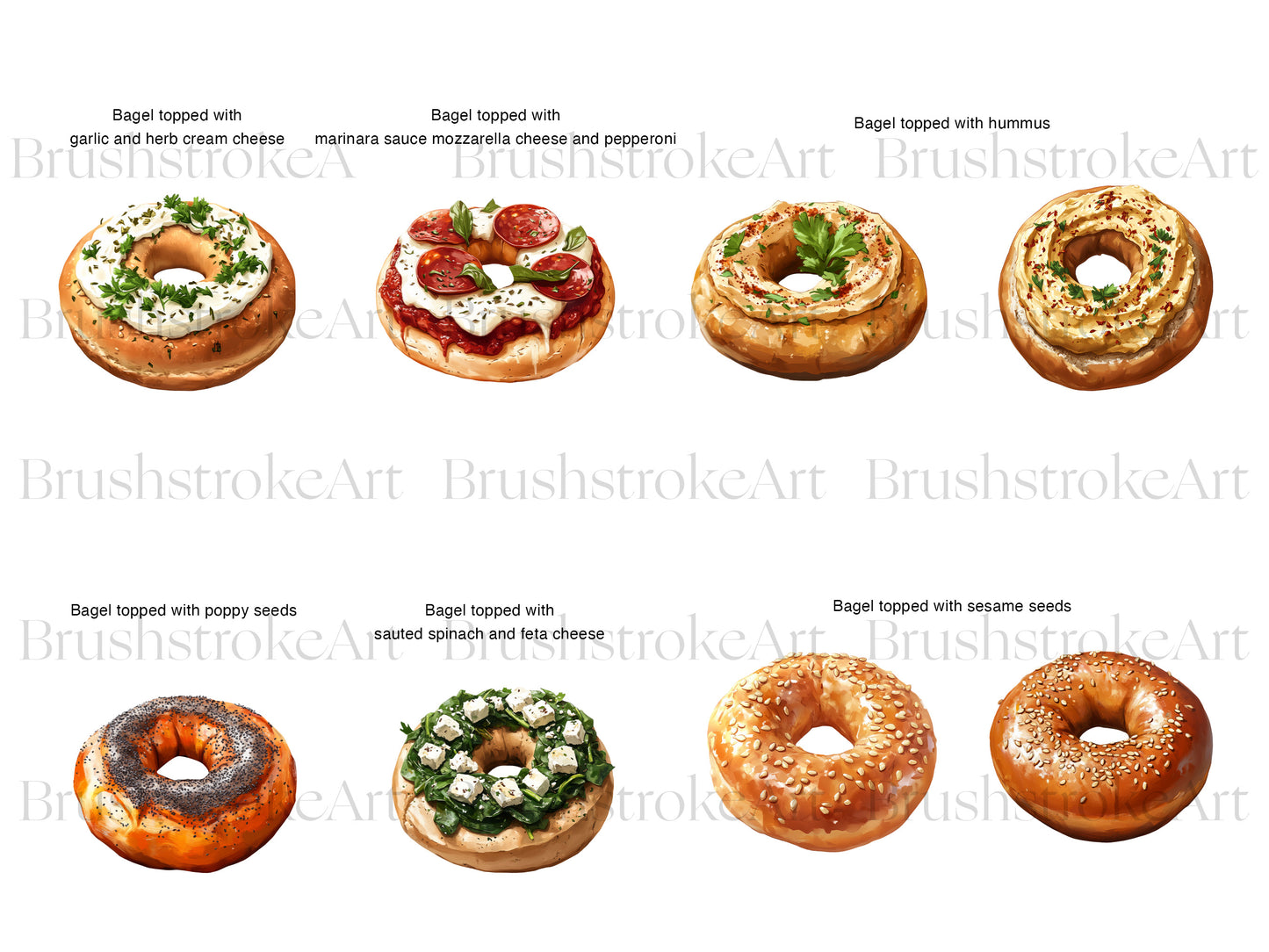 Bagel Clipart Bundle