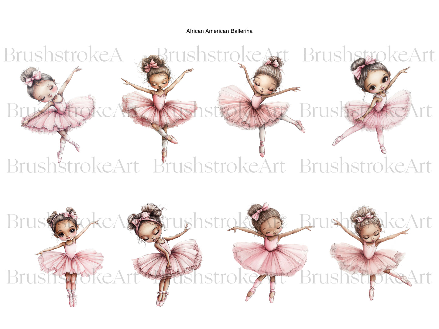 Watercolor Ballerina Clipart, Ballet, Cute Ballerina