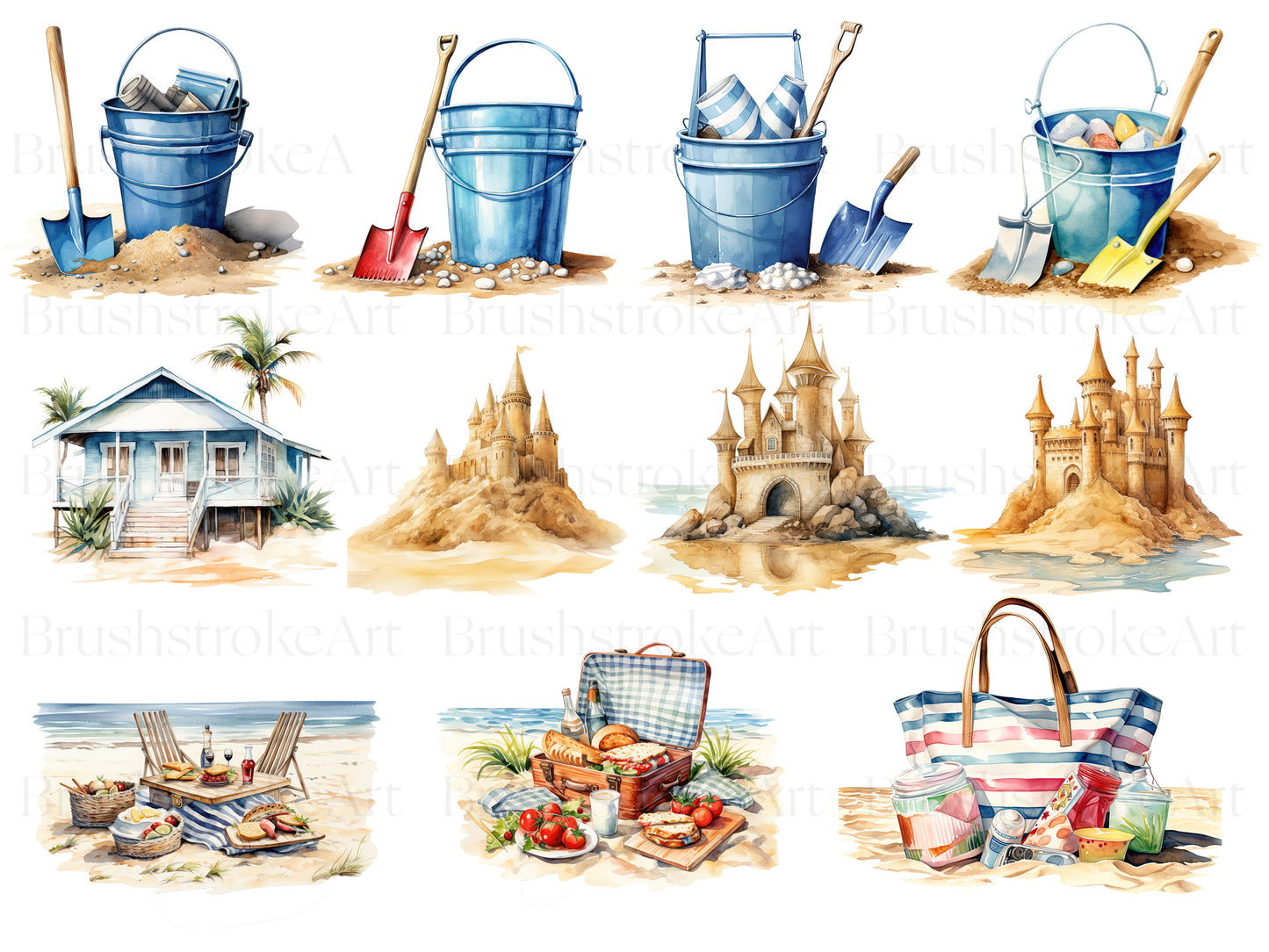 Beach house clipart