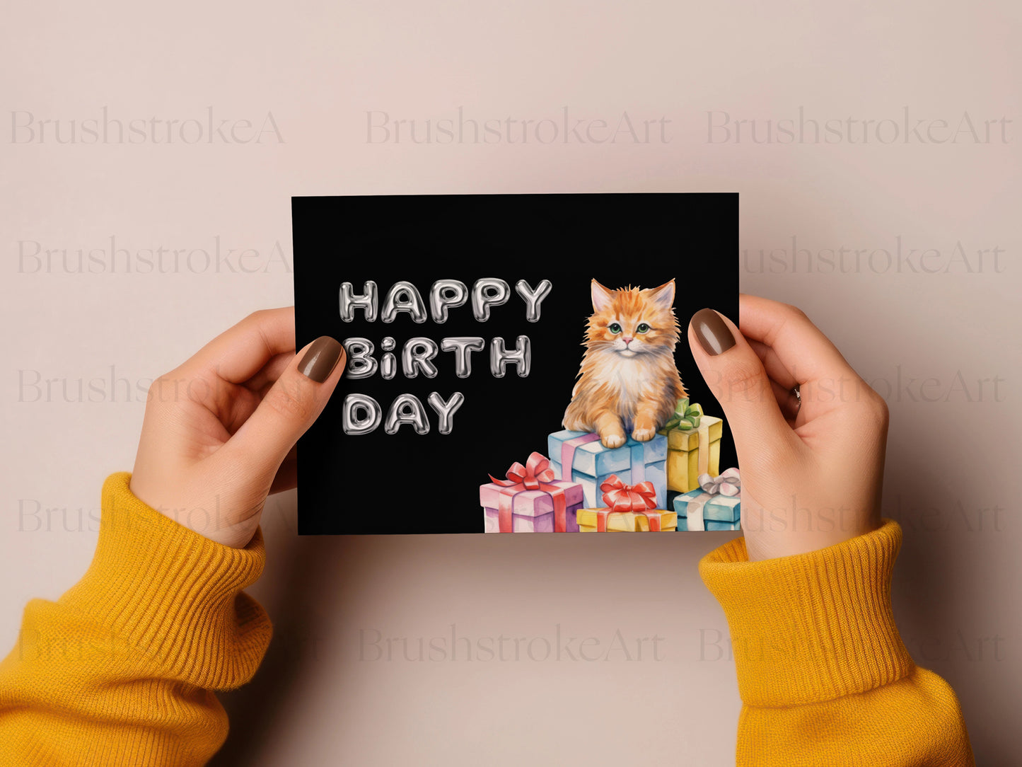 Cat Birthday Clipart, Cat Party Invitation, Birthday Cats