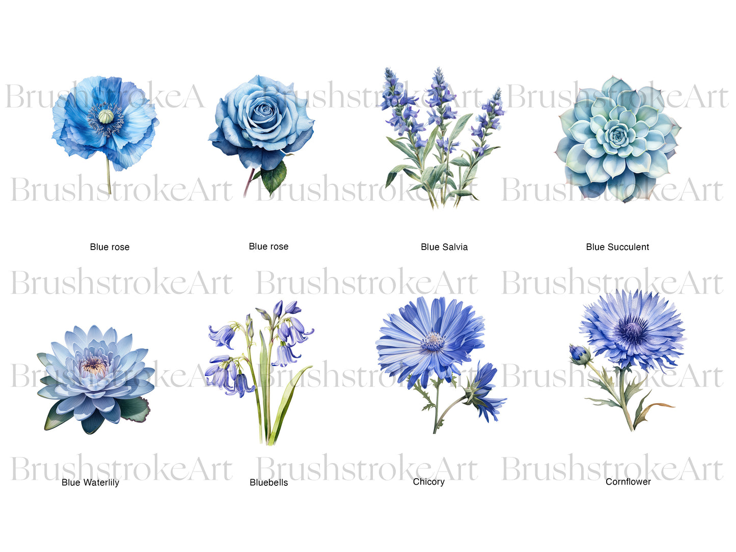 Blue Roses Clipart