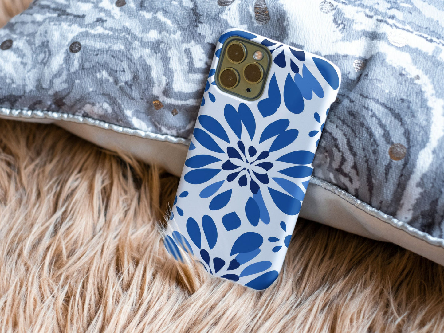 Blue white contrast design