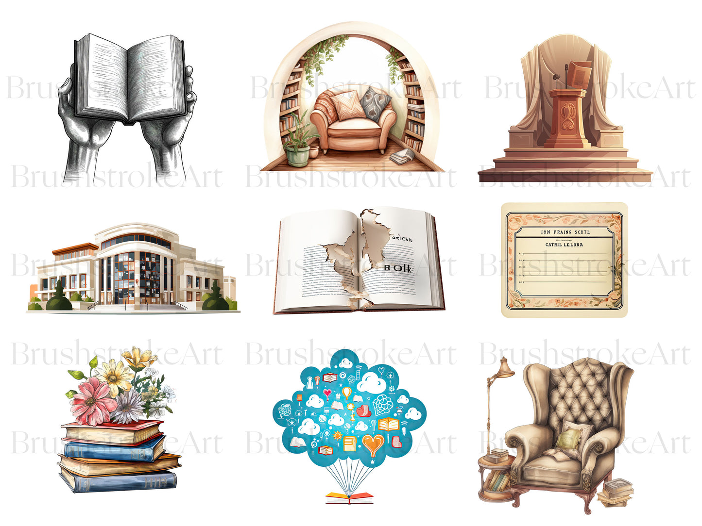 Bookcase Clipart