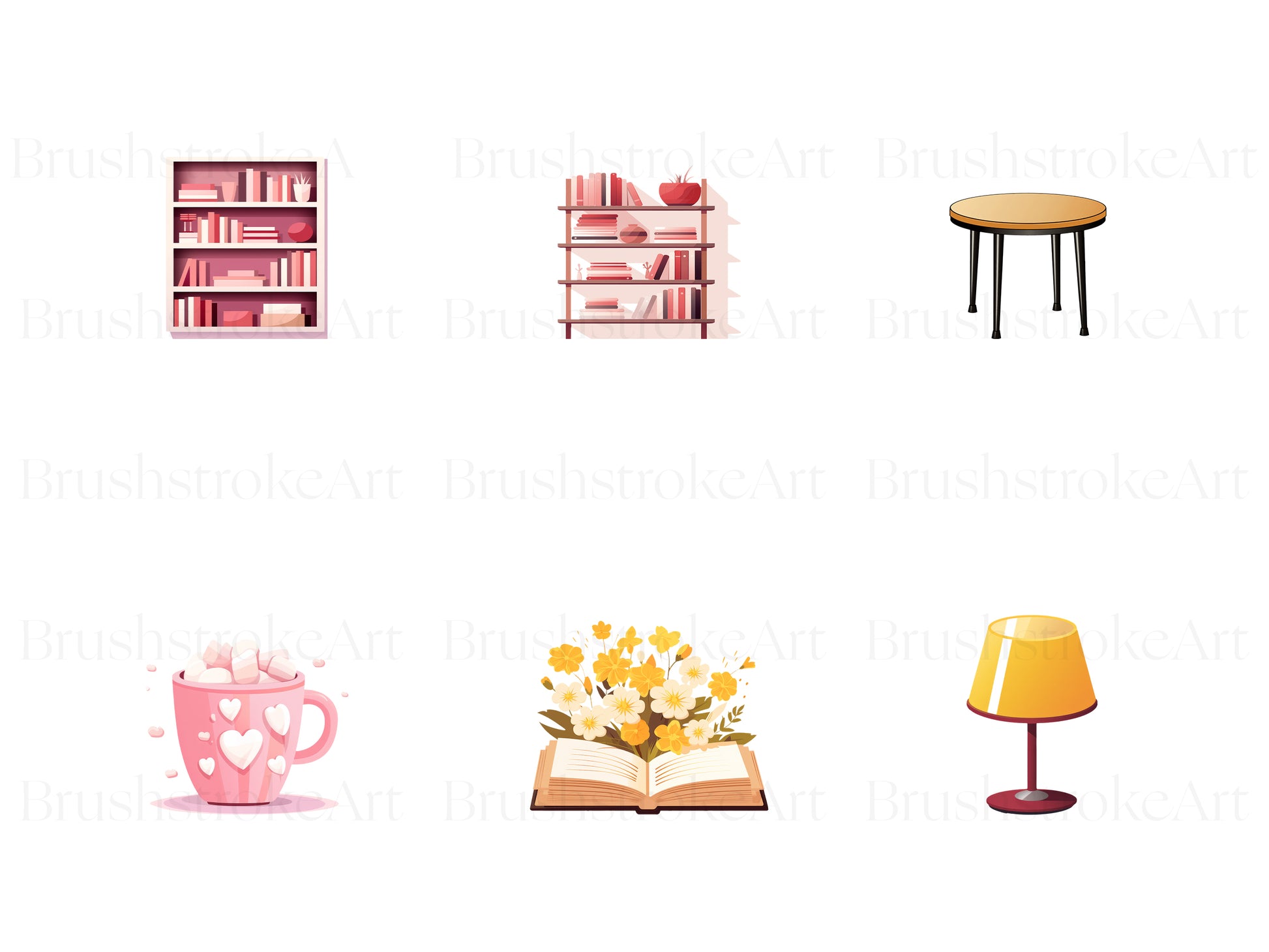 Bookshelf Clipart