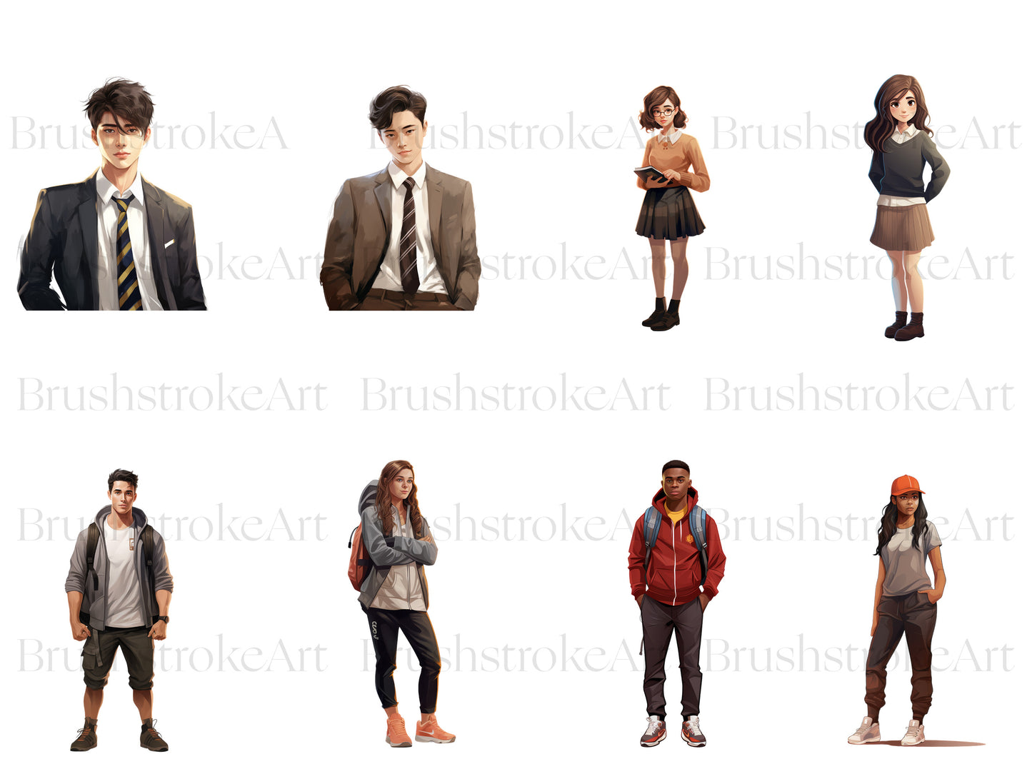 Students Clipart, College Girl, Teen Clipart, School Kids