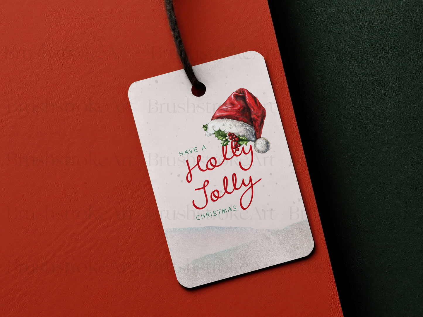 Watercolor Santa Hat Clipart, Red Santa Hat, Christmas Gift