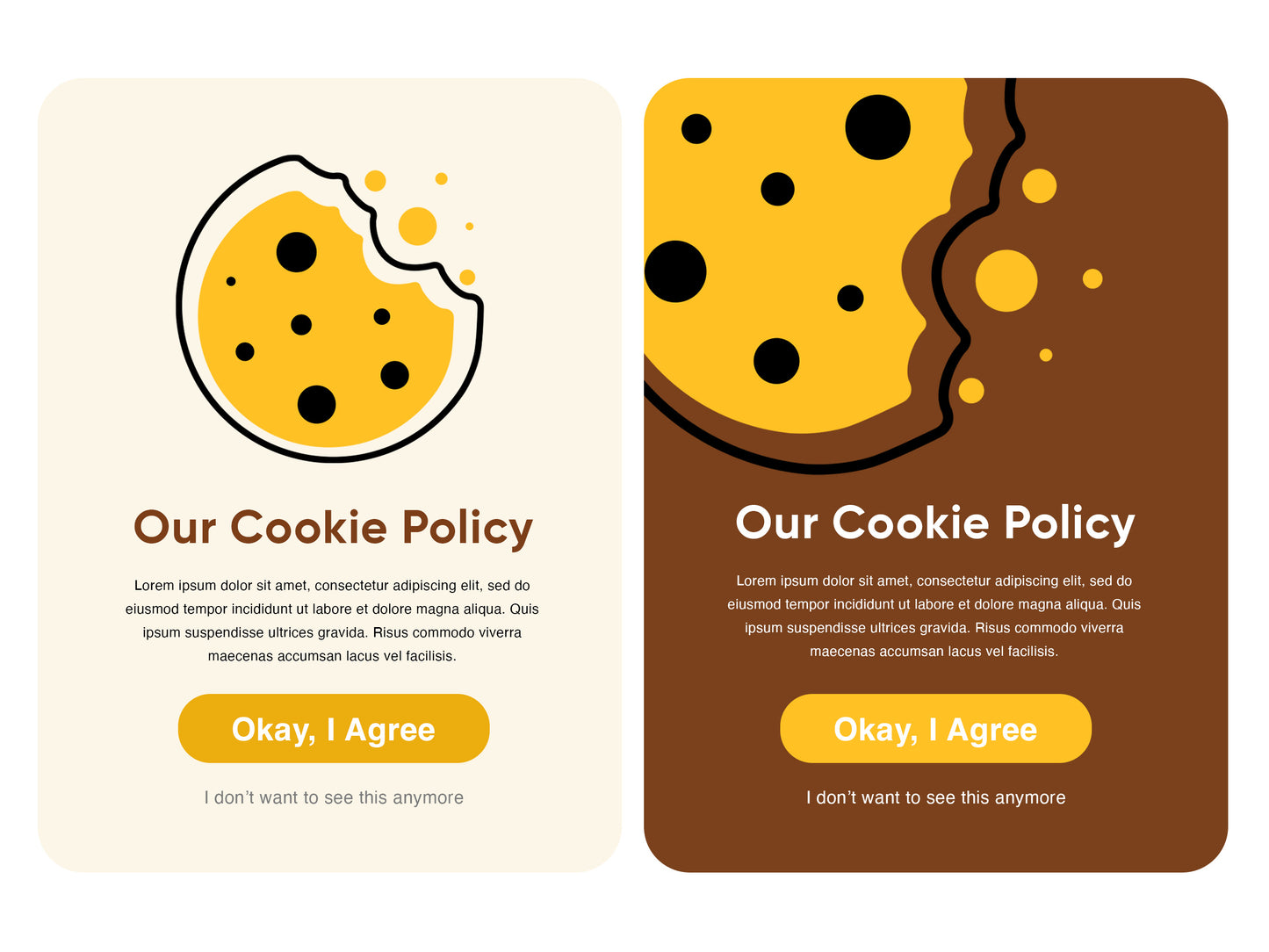 Cookie icons for Website