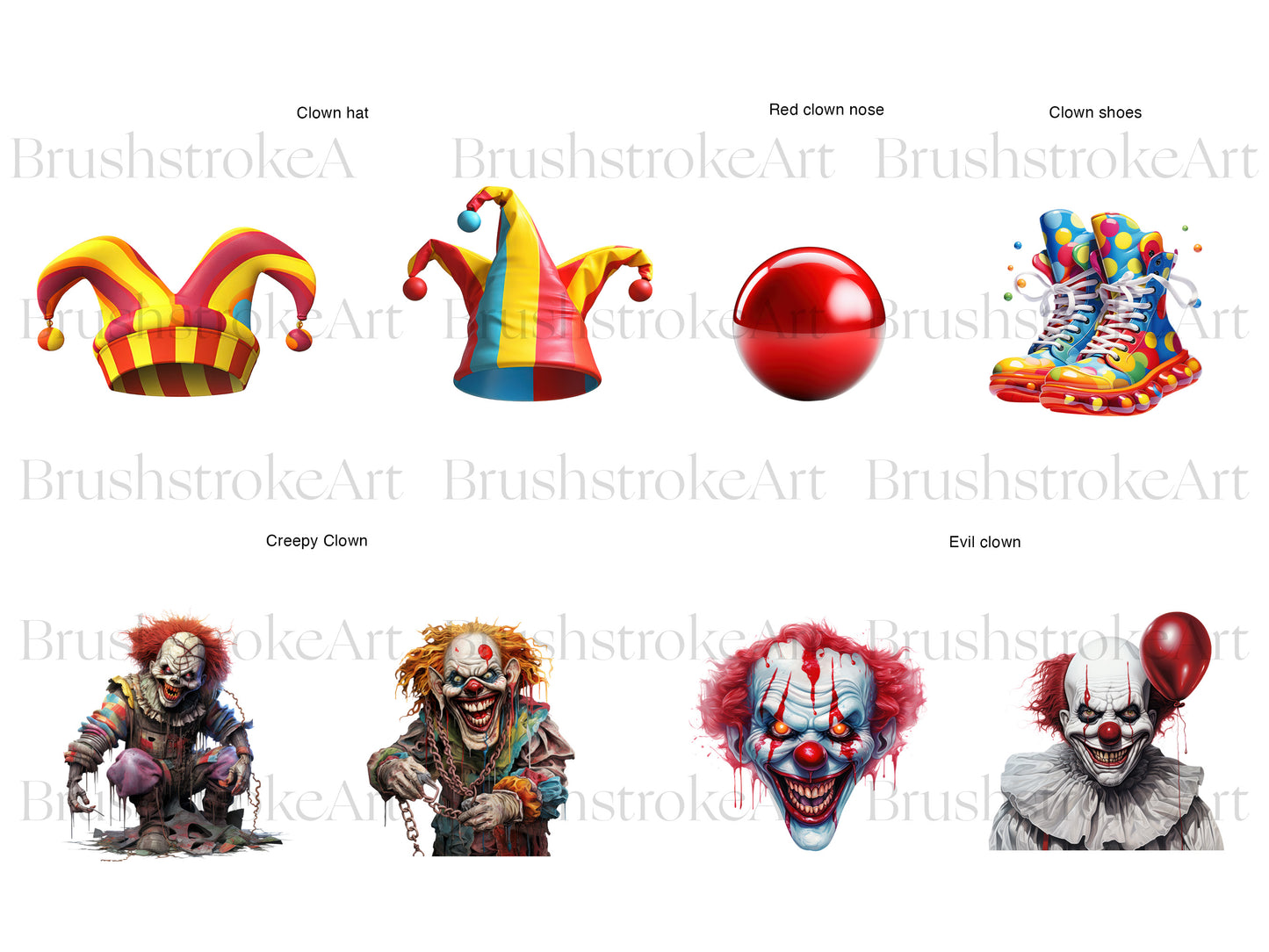 Creepy Clown Clipart