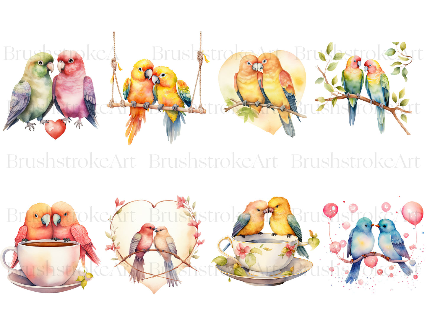 Cute Lovebirds Png