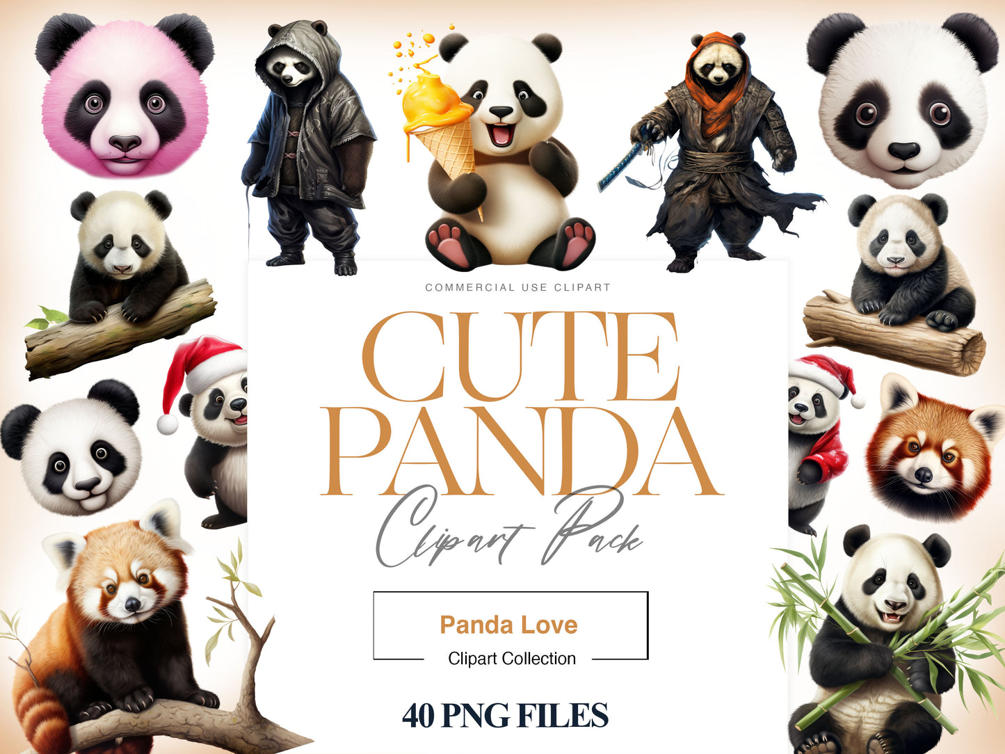 Cute Panda Clipart