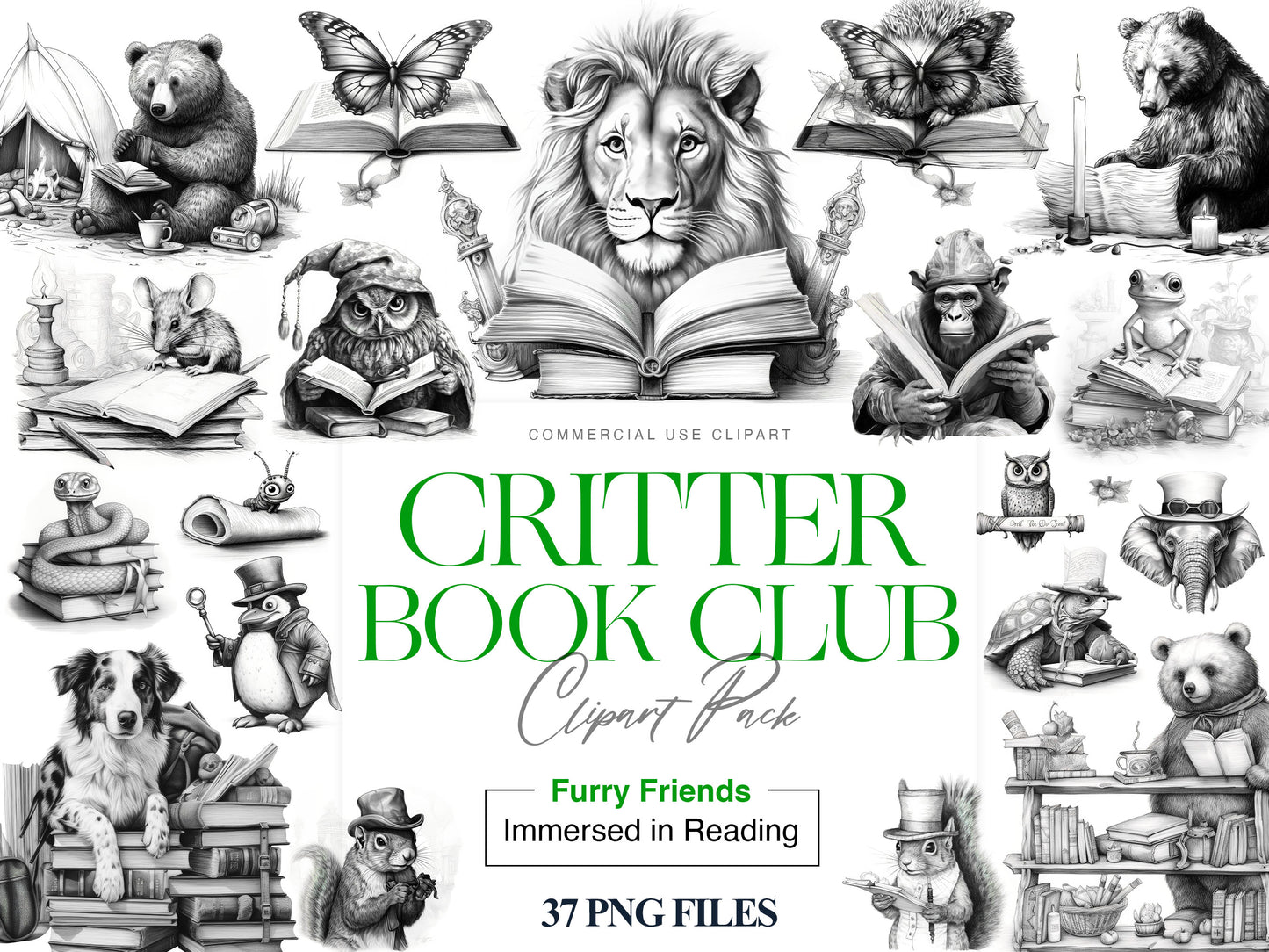Cute Reading Animals