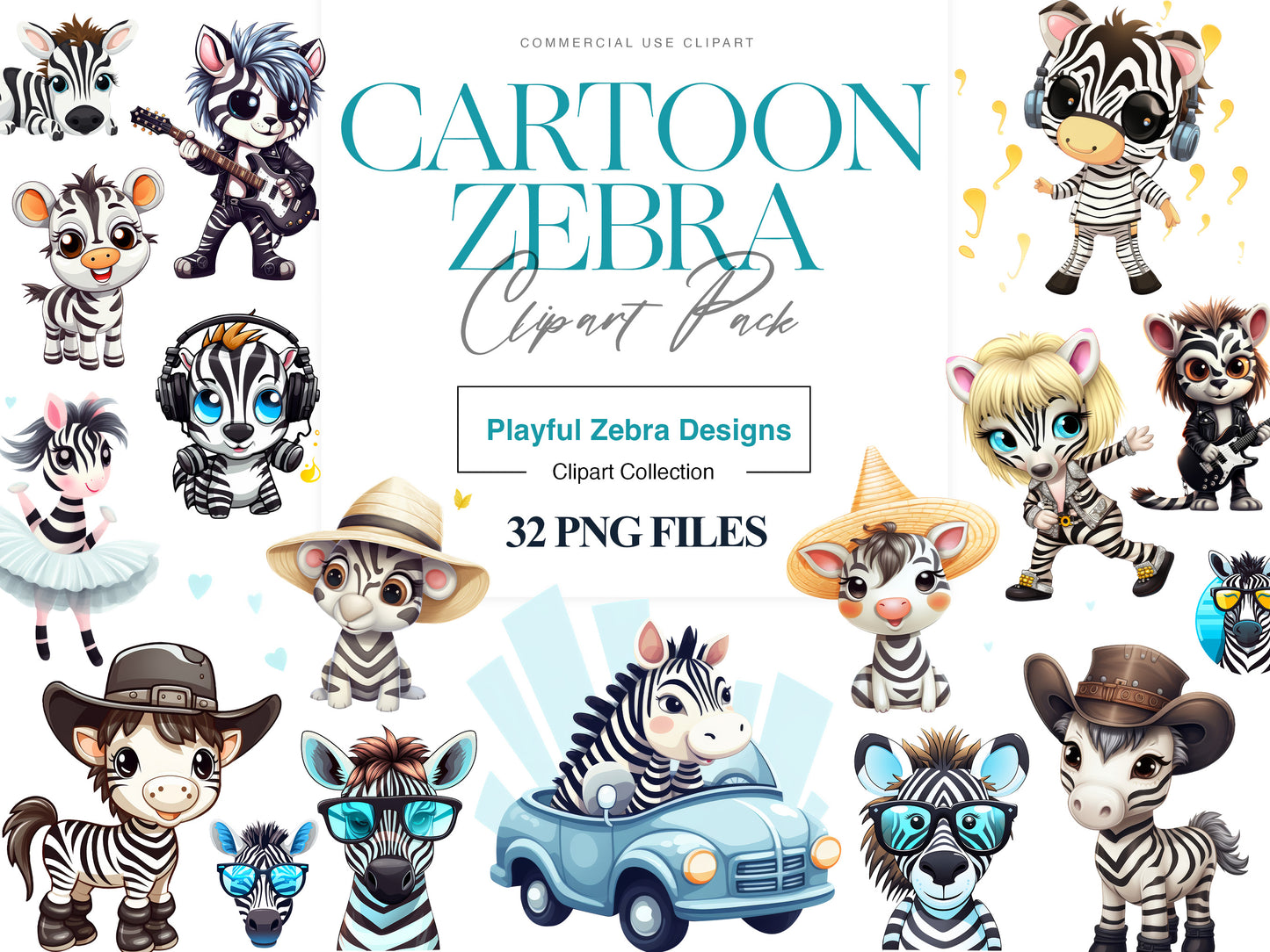 Cute Zebra Clipart