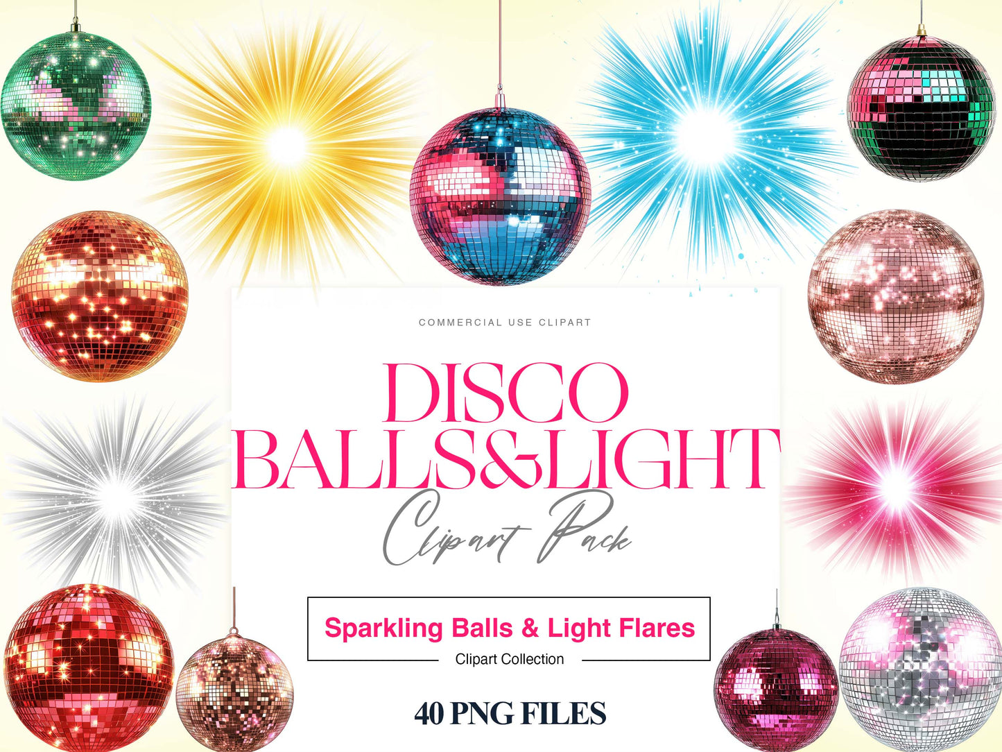 Disco Ball and Light Burst