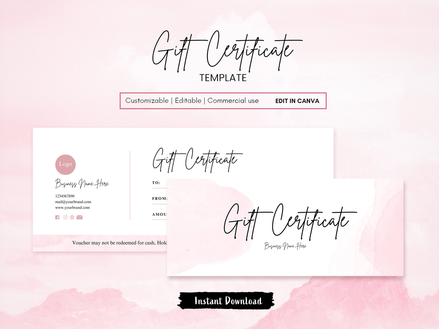 Editable Gift Certificate Template