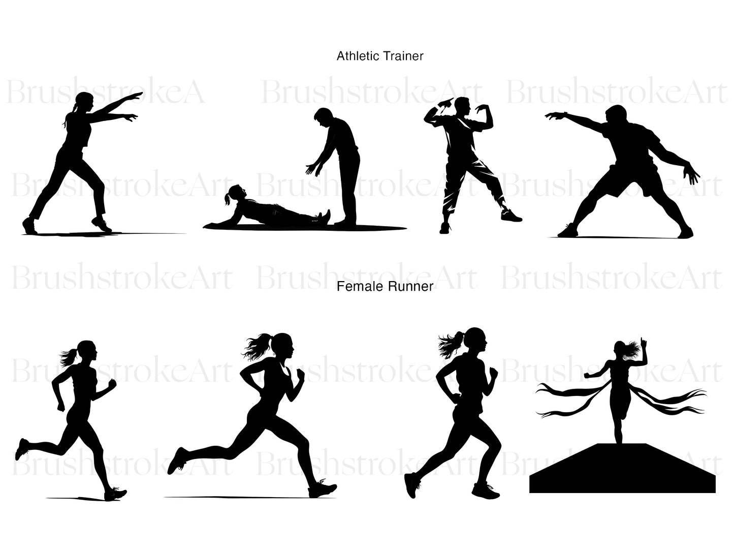 Female Runner Clipart