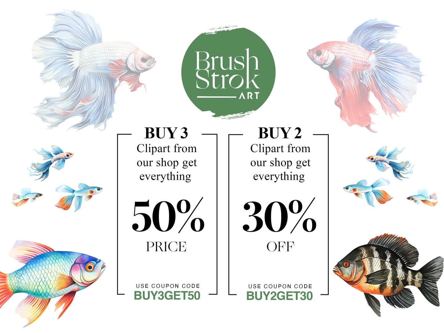 Tropical Fish Clipart, Guppies, Betta Fish, Pet Fish PNG