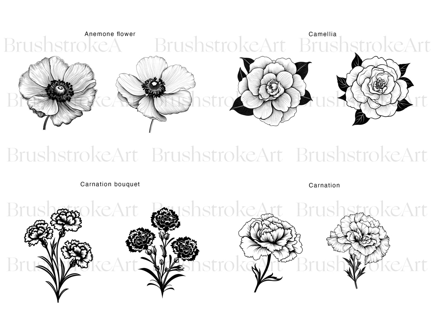 Floral Line Art