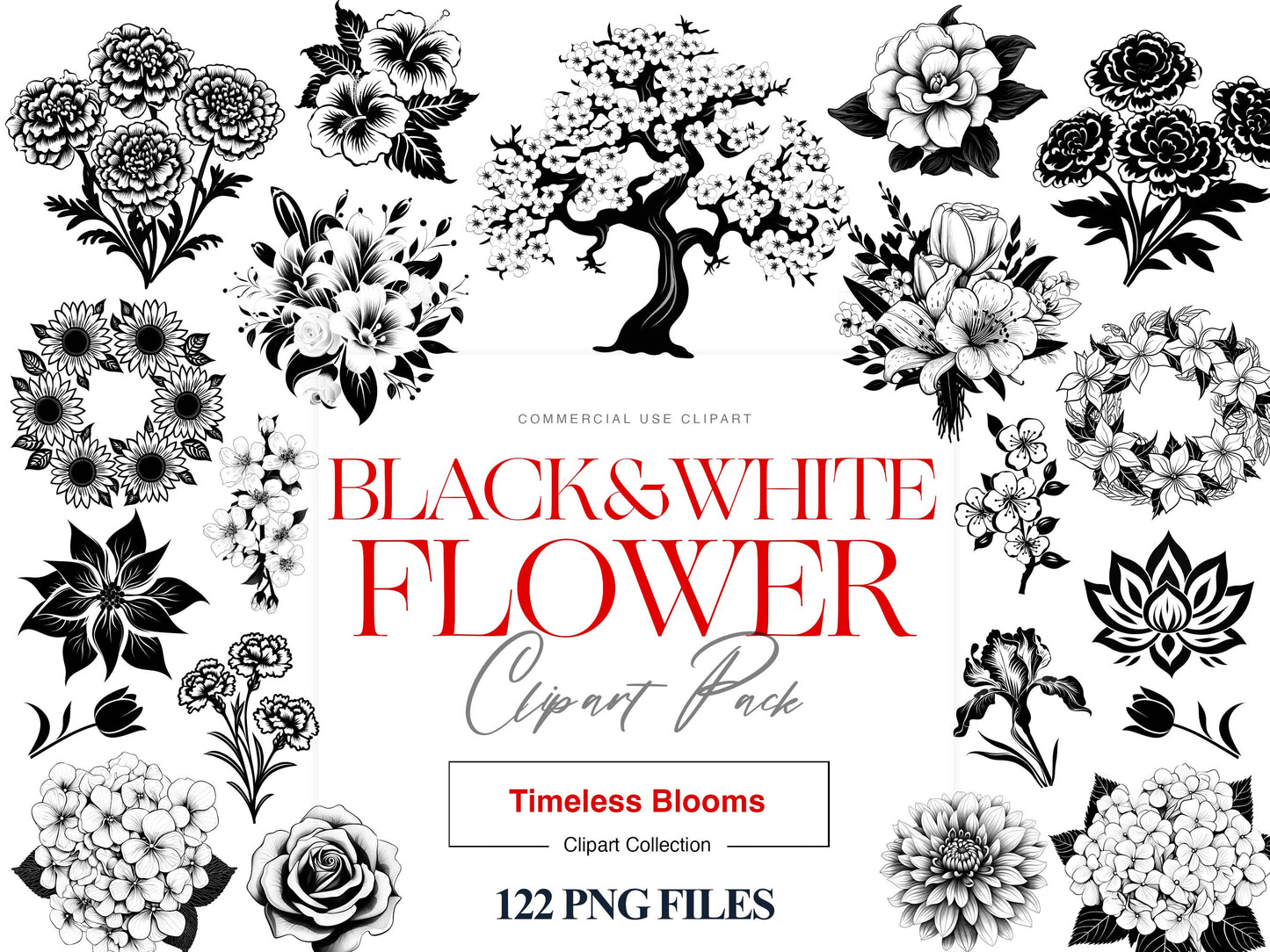 Flower Line Art