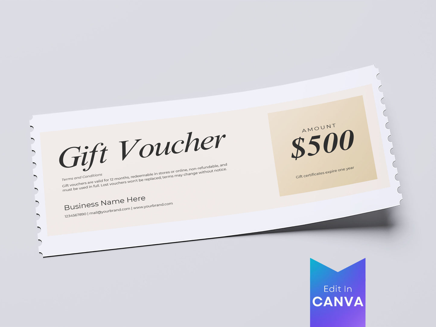 Gift Card Certificate Template