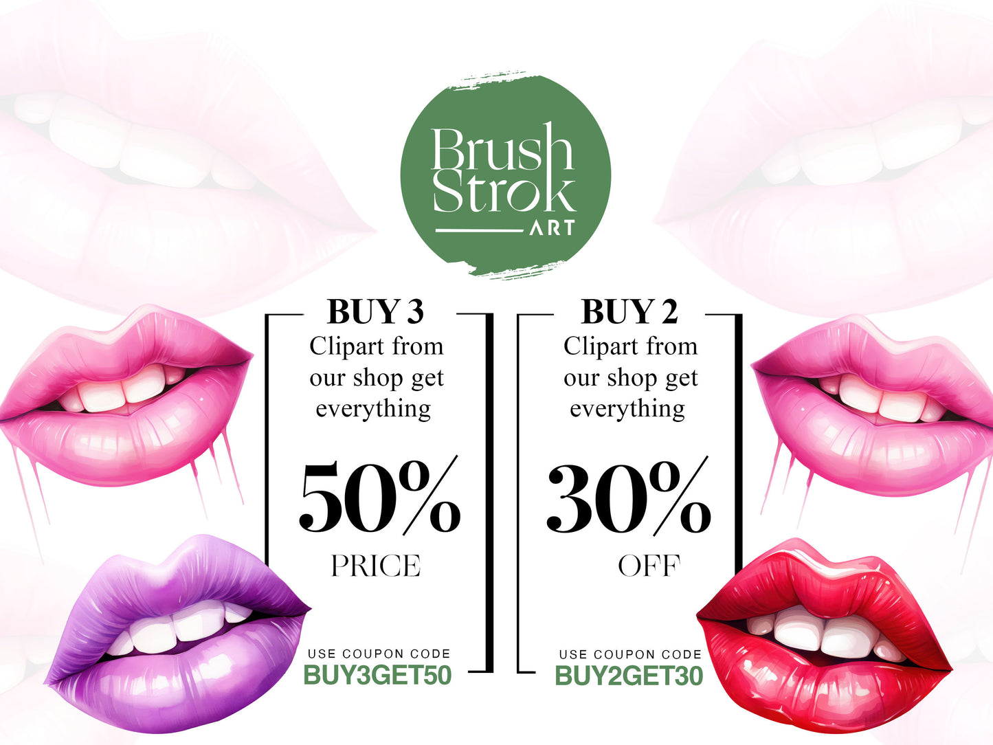 Glossy Lips Clipart