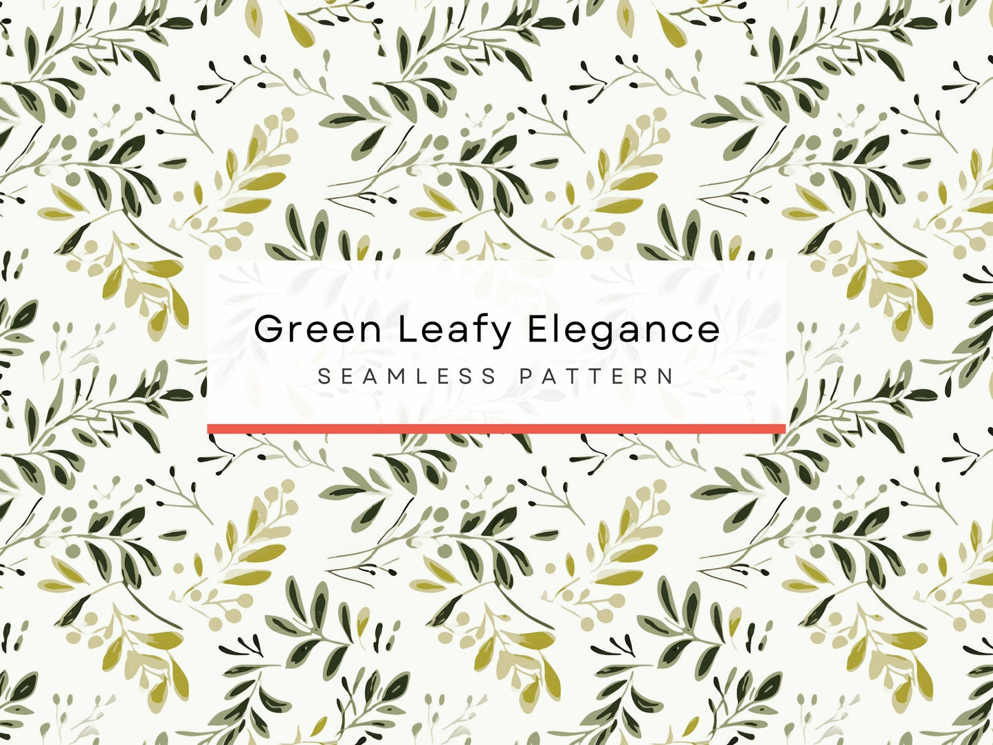 Green leafy pattern