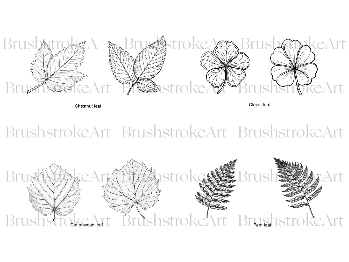 Line Art Leaves