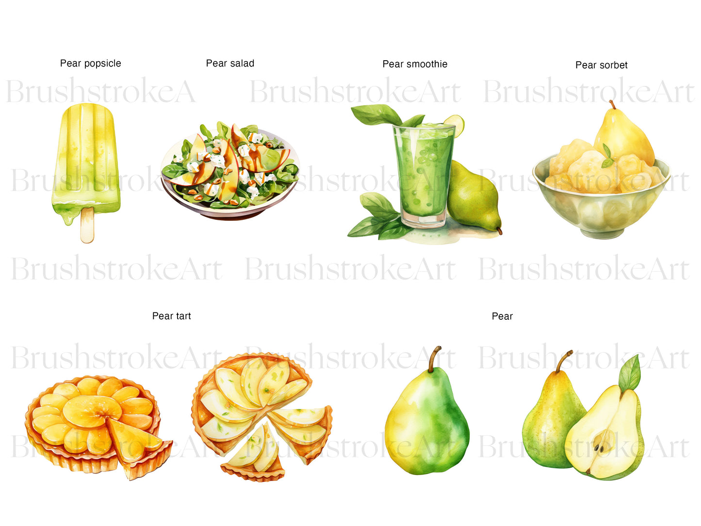 Pear Slice Clipart