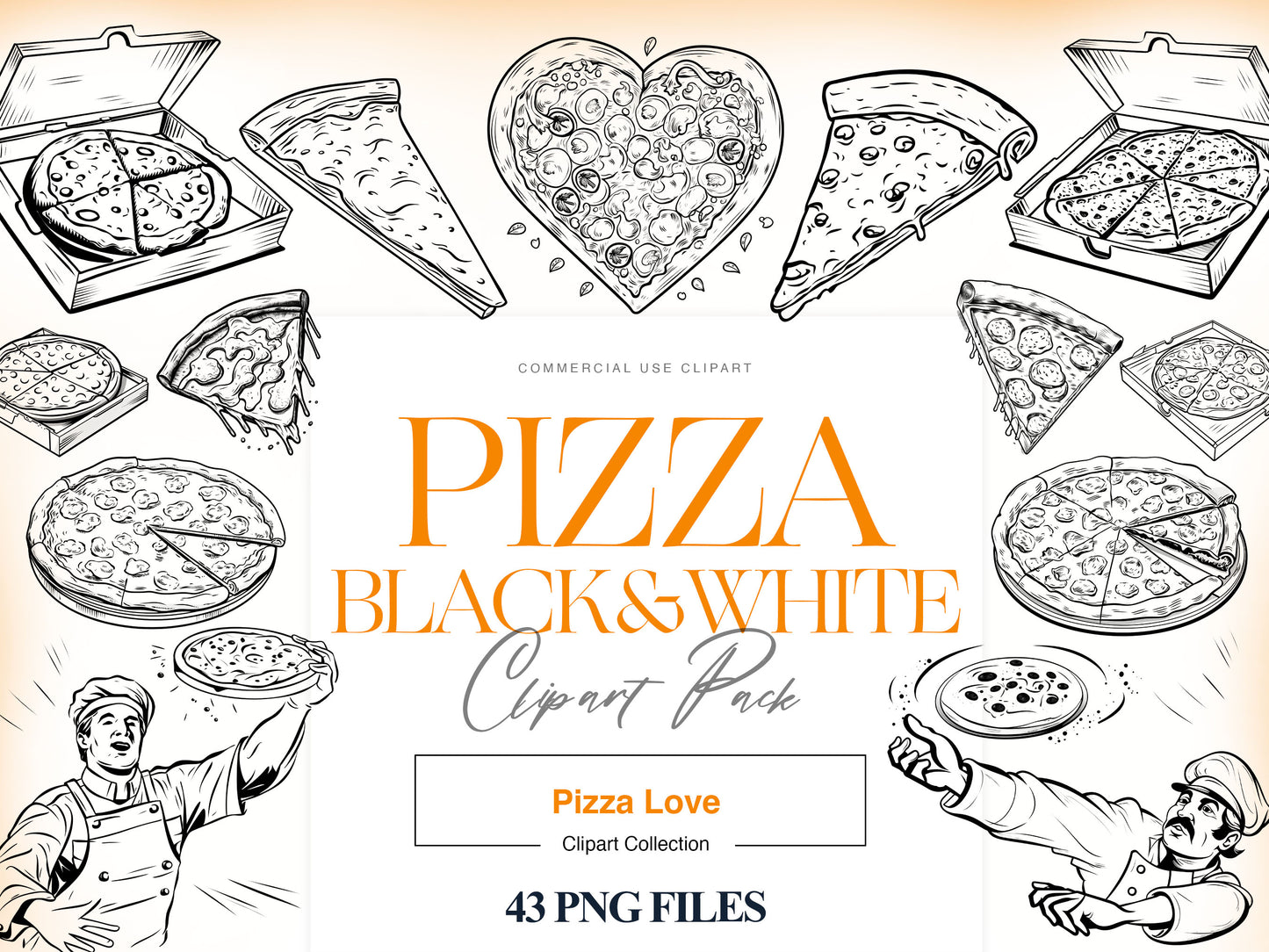 Pizza Line Art