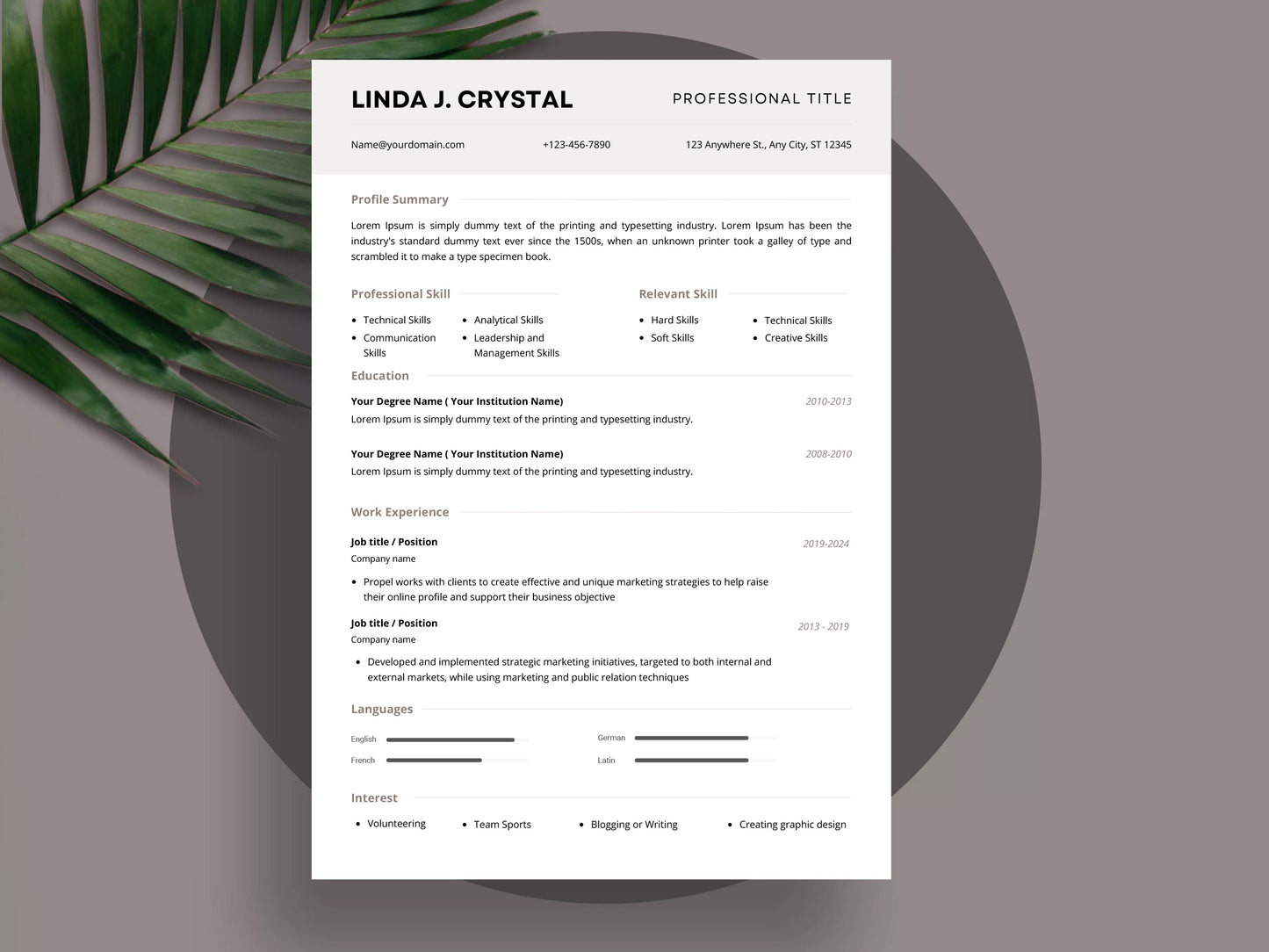 Resume Template