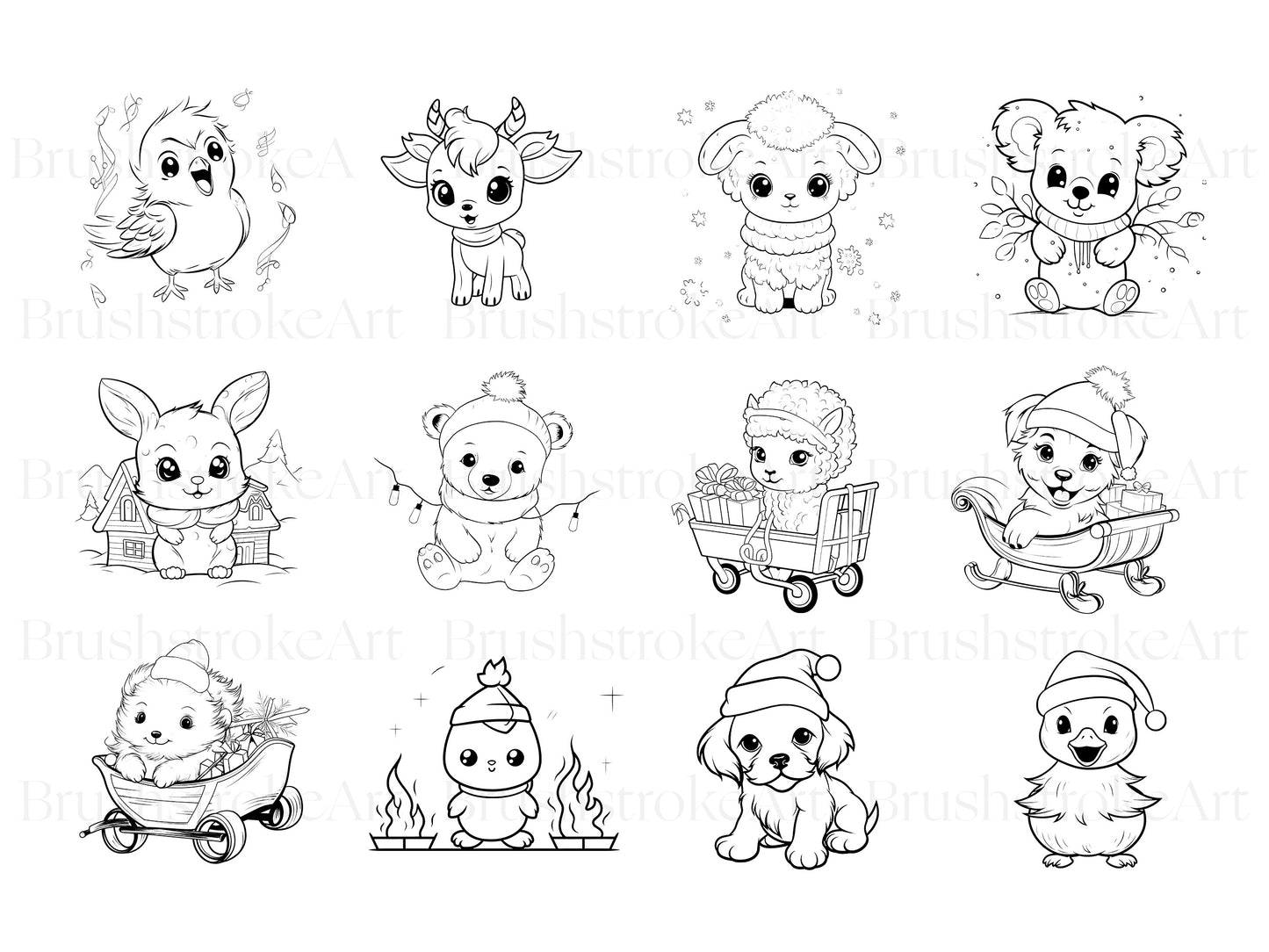 Santa Animal Clipart