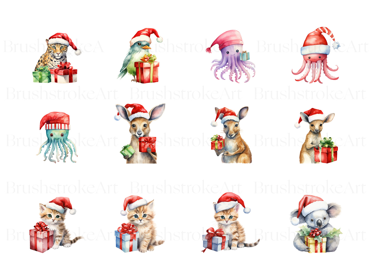 Santa Animal Clipart
