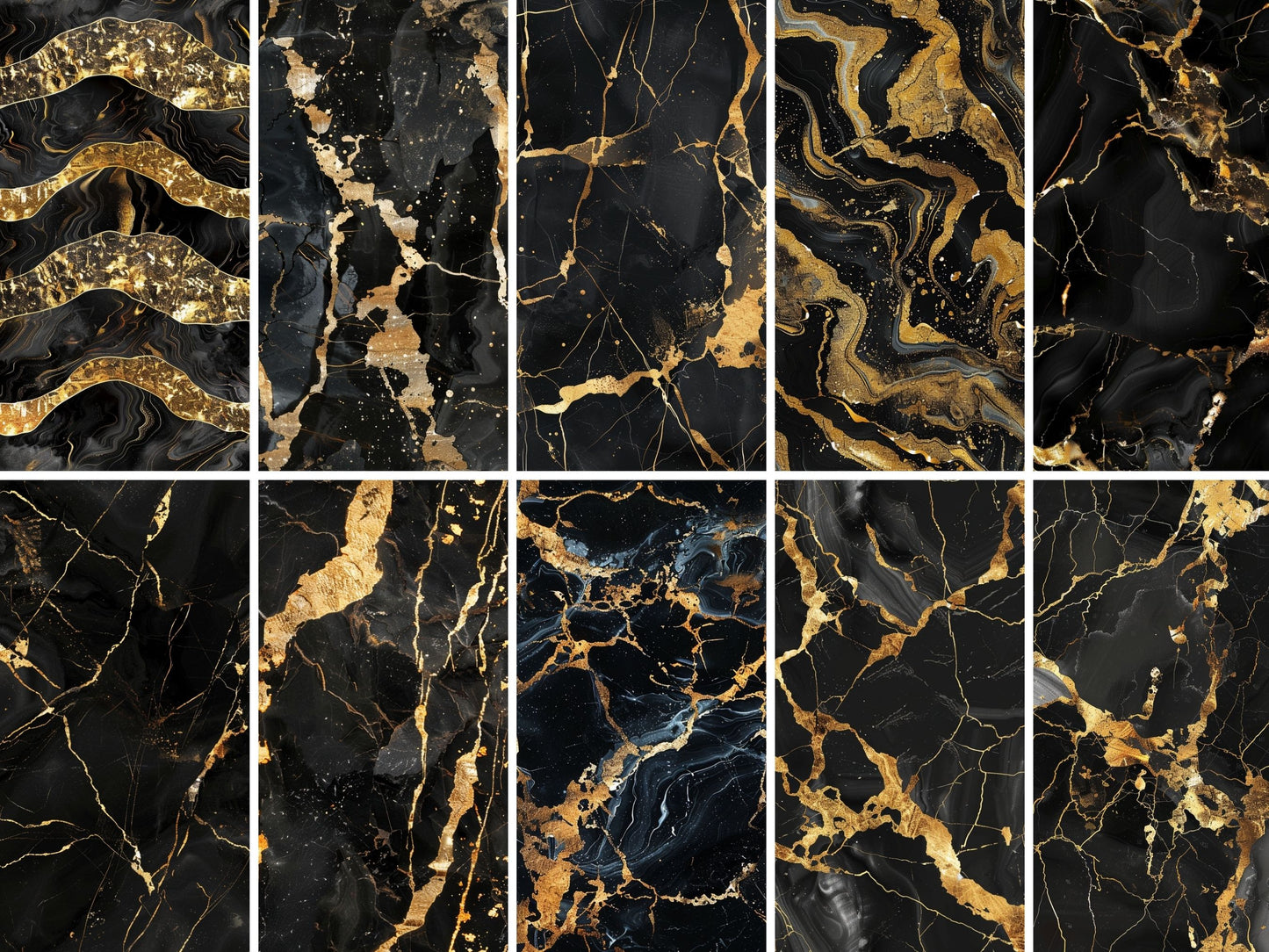 Shiny gold veins