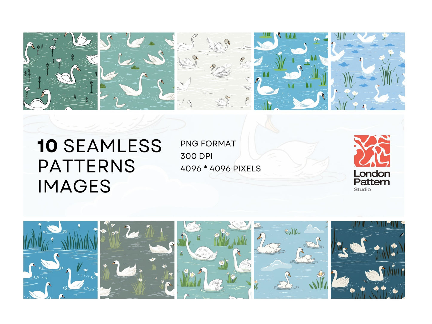 Swan Seamless Pattern