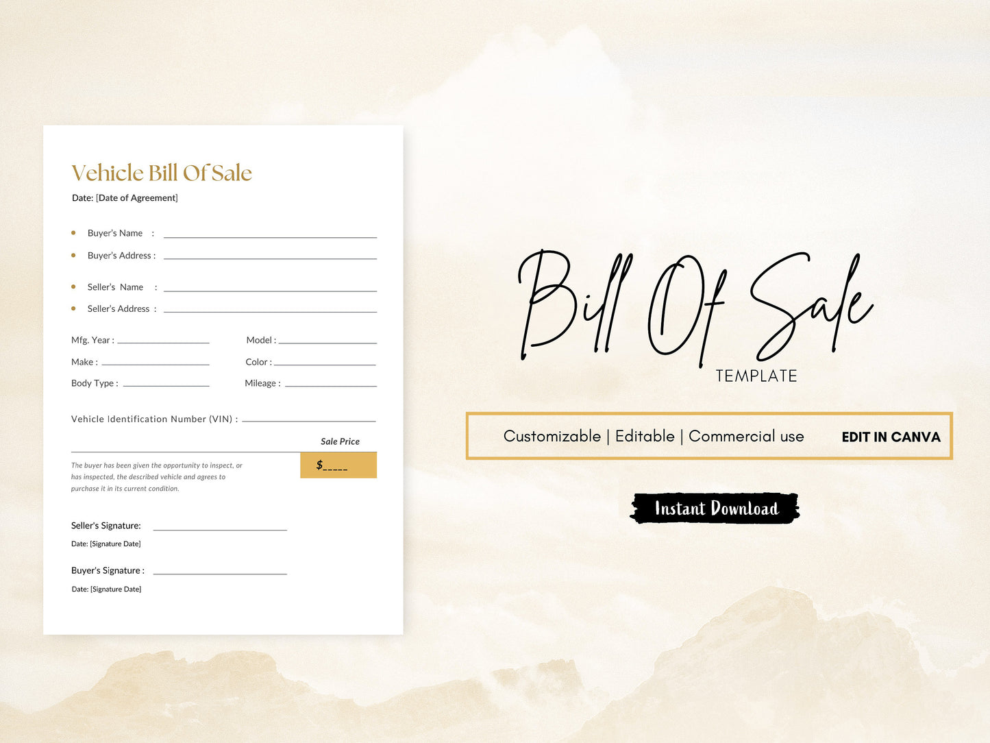 Vehicle Bill of Sale