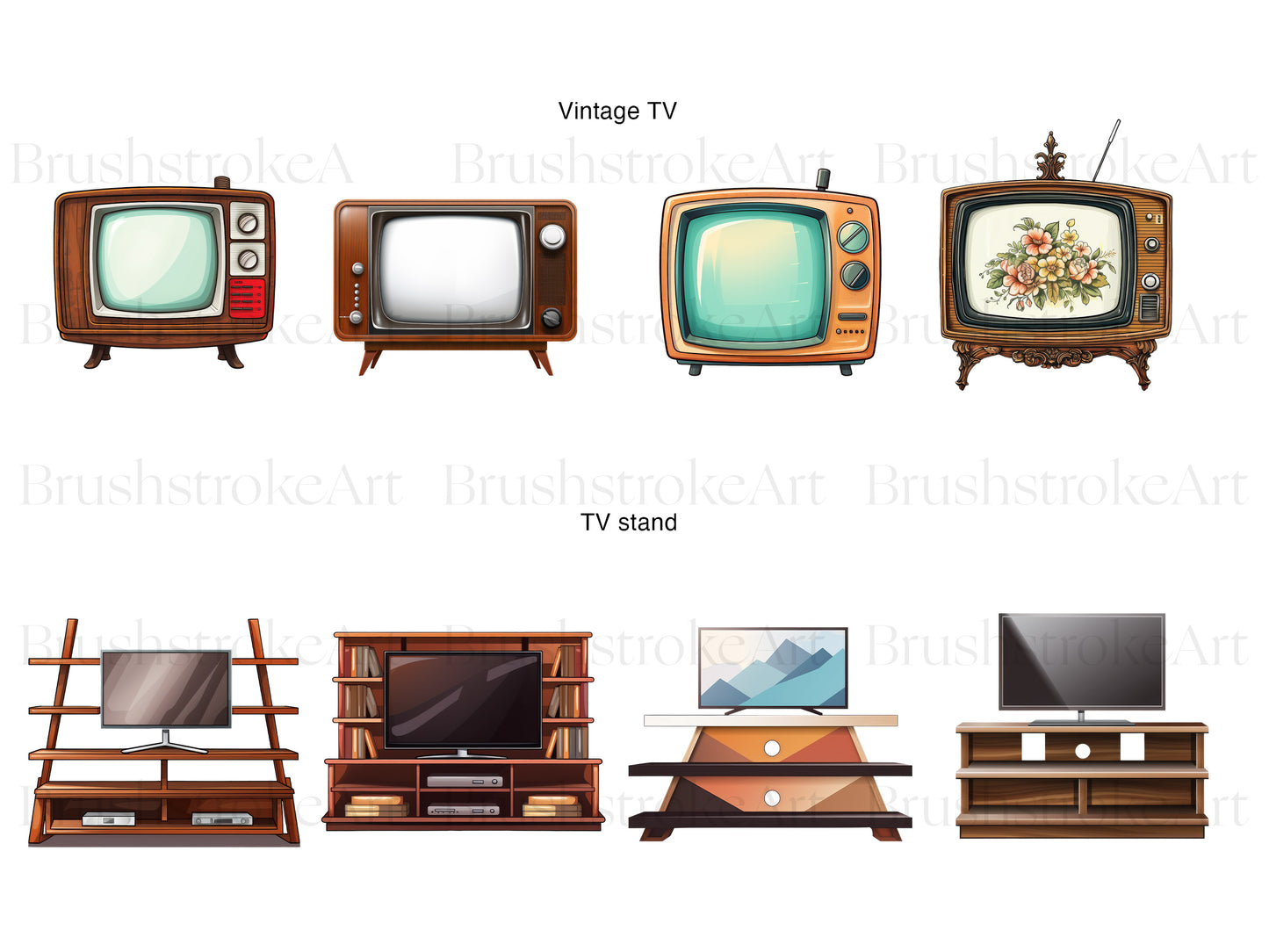 Vintage TV Clipart
