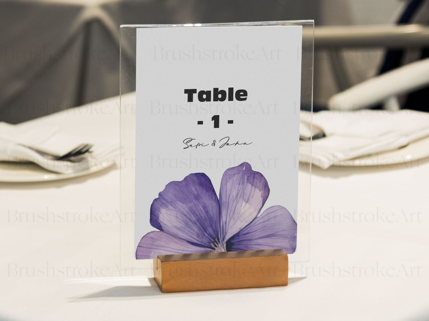 Violet flower print