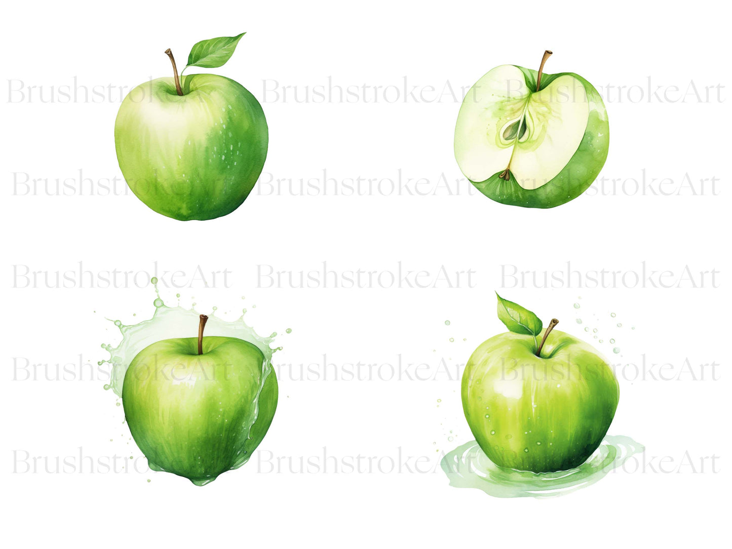 Watercolor Apple