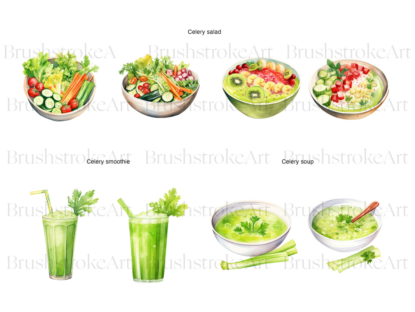 Watercolor Celery