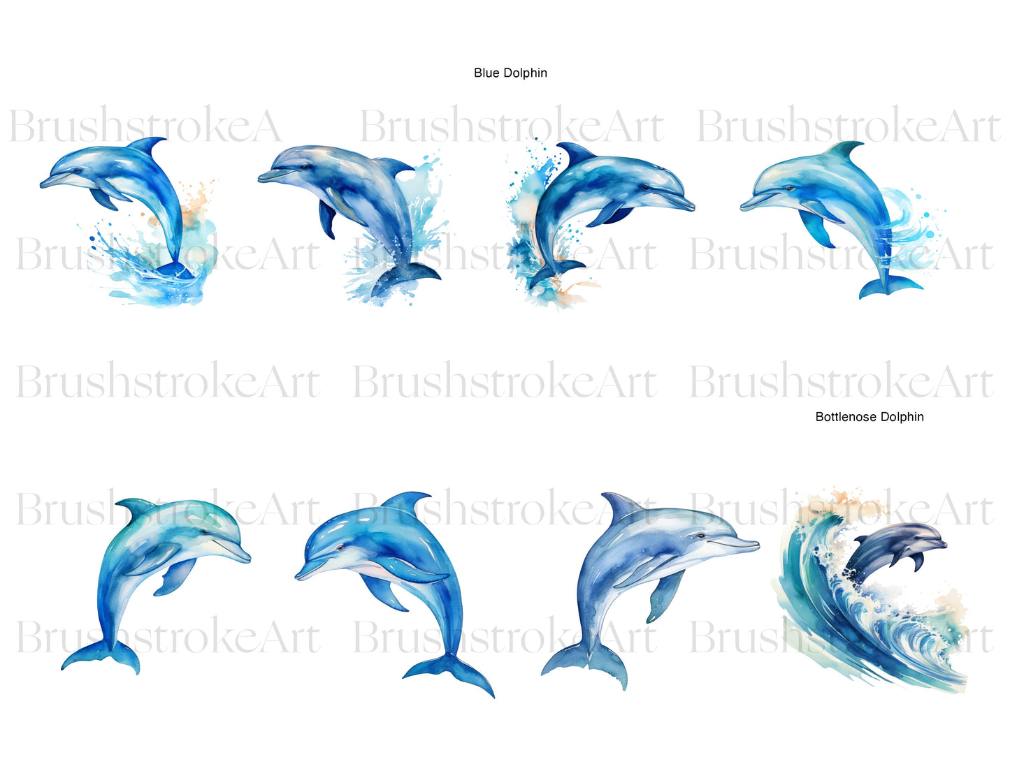 Watercolor Dolphin