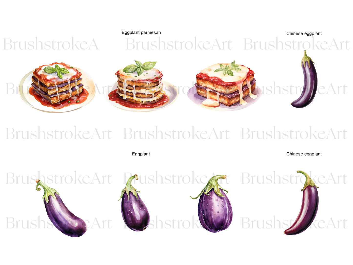 Watercolor Eggplant