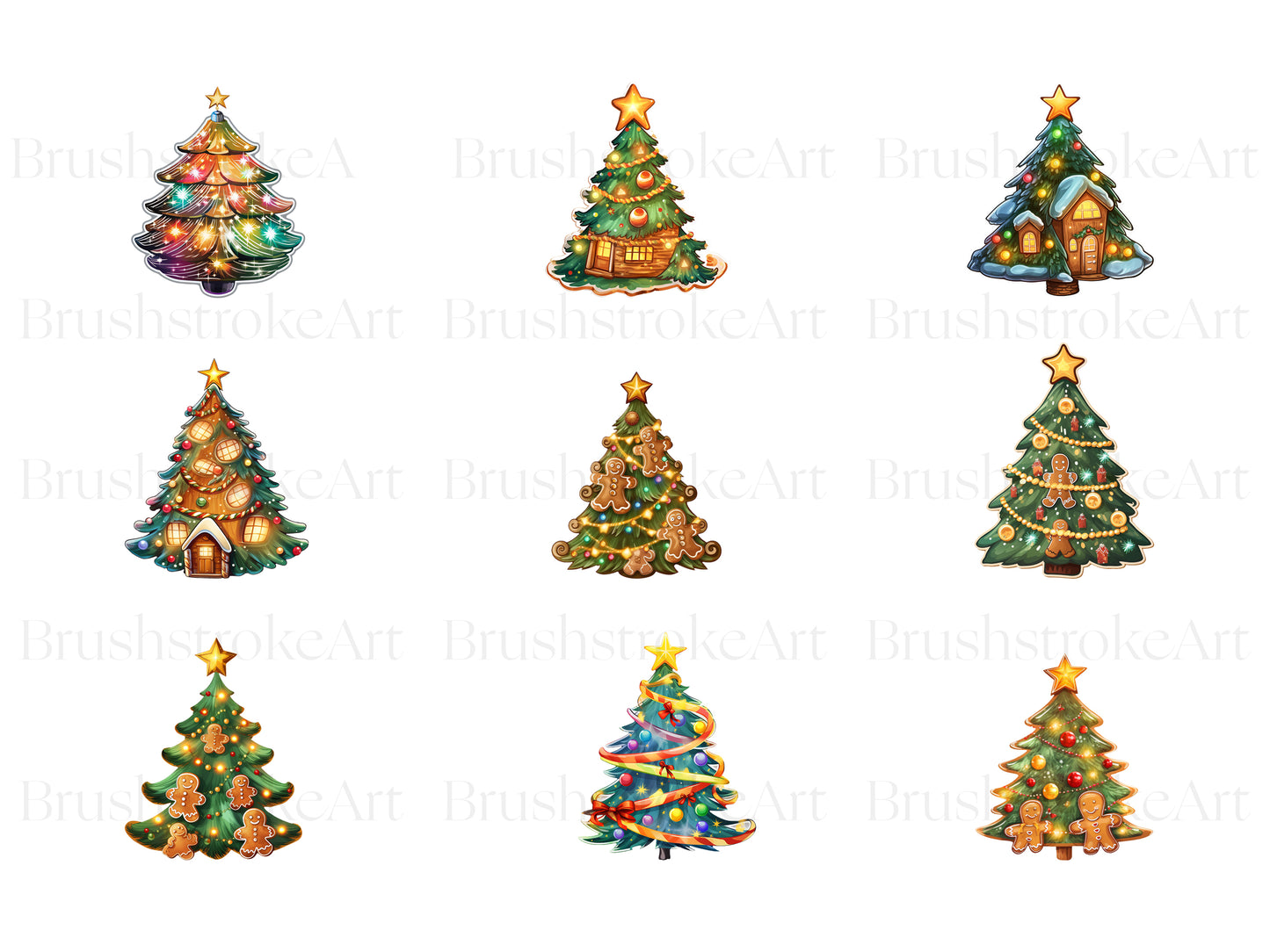 Watercolor Fir Tree