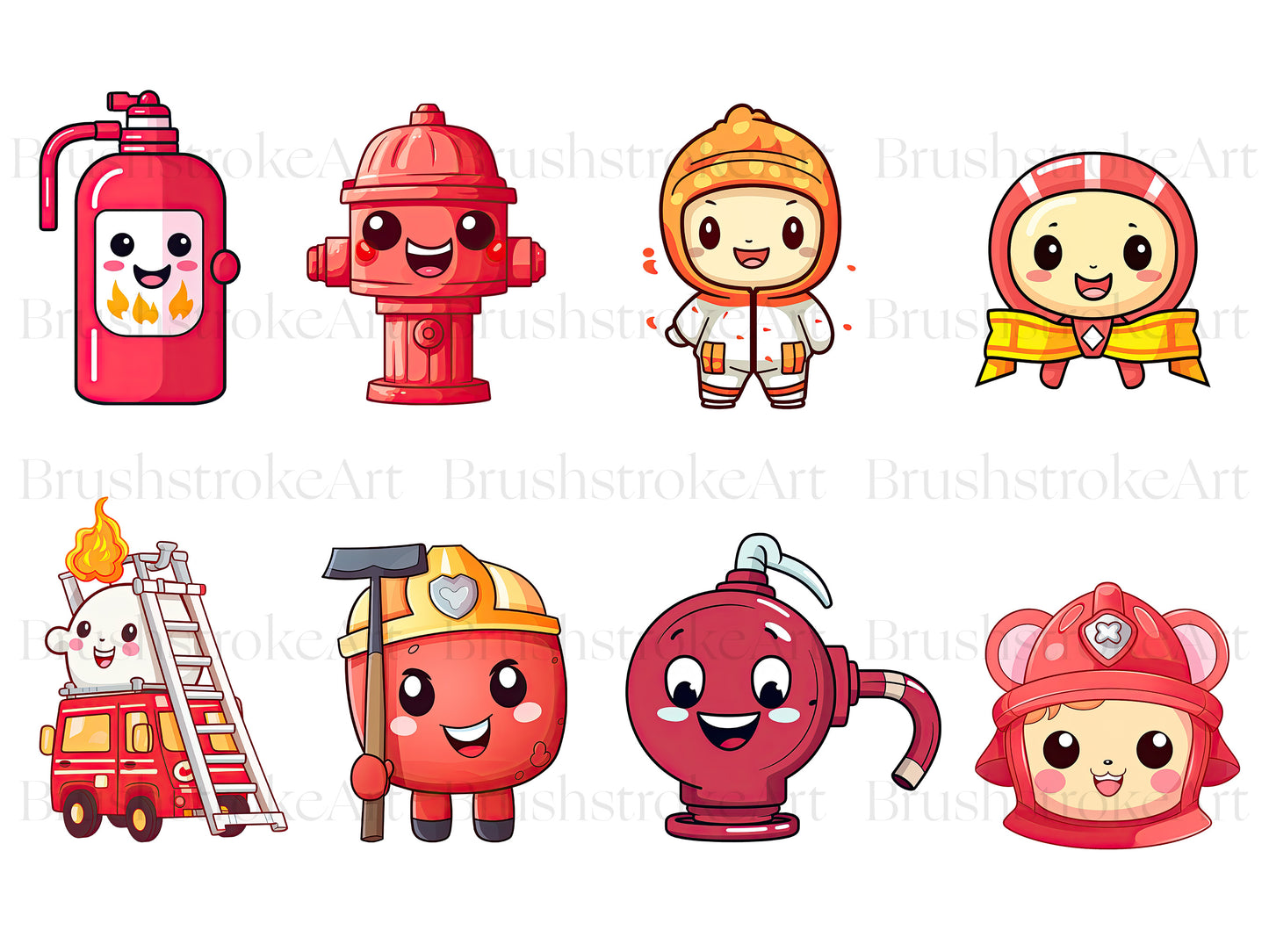 Watercolor Fireman