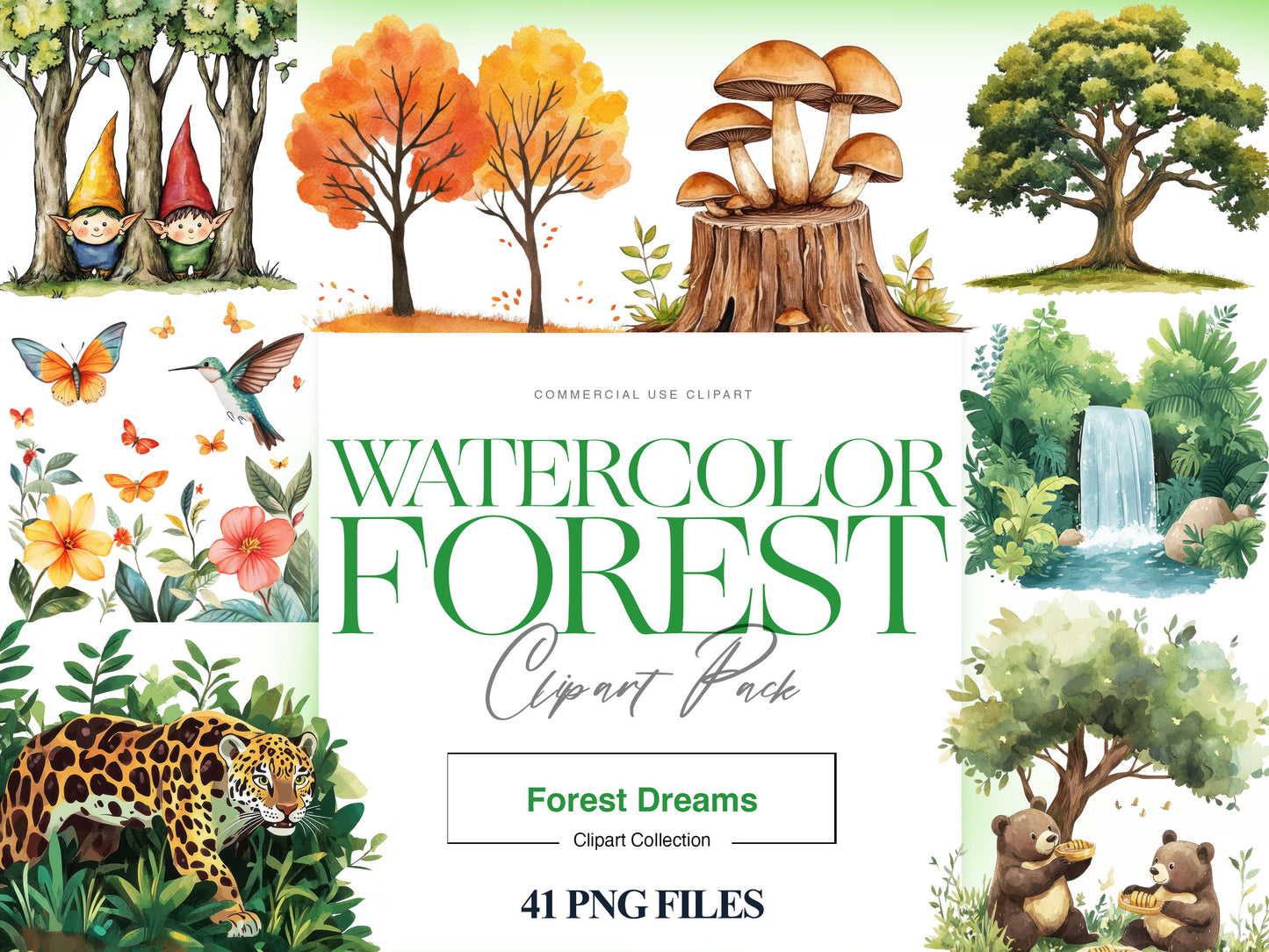Watercolor Forest