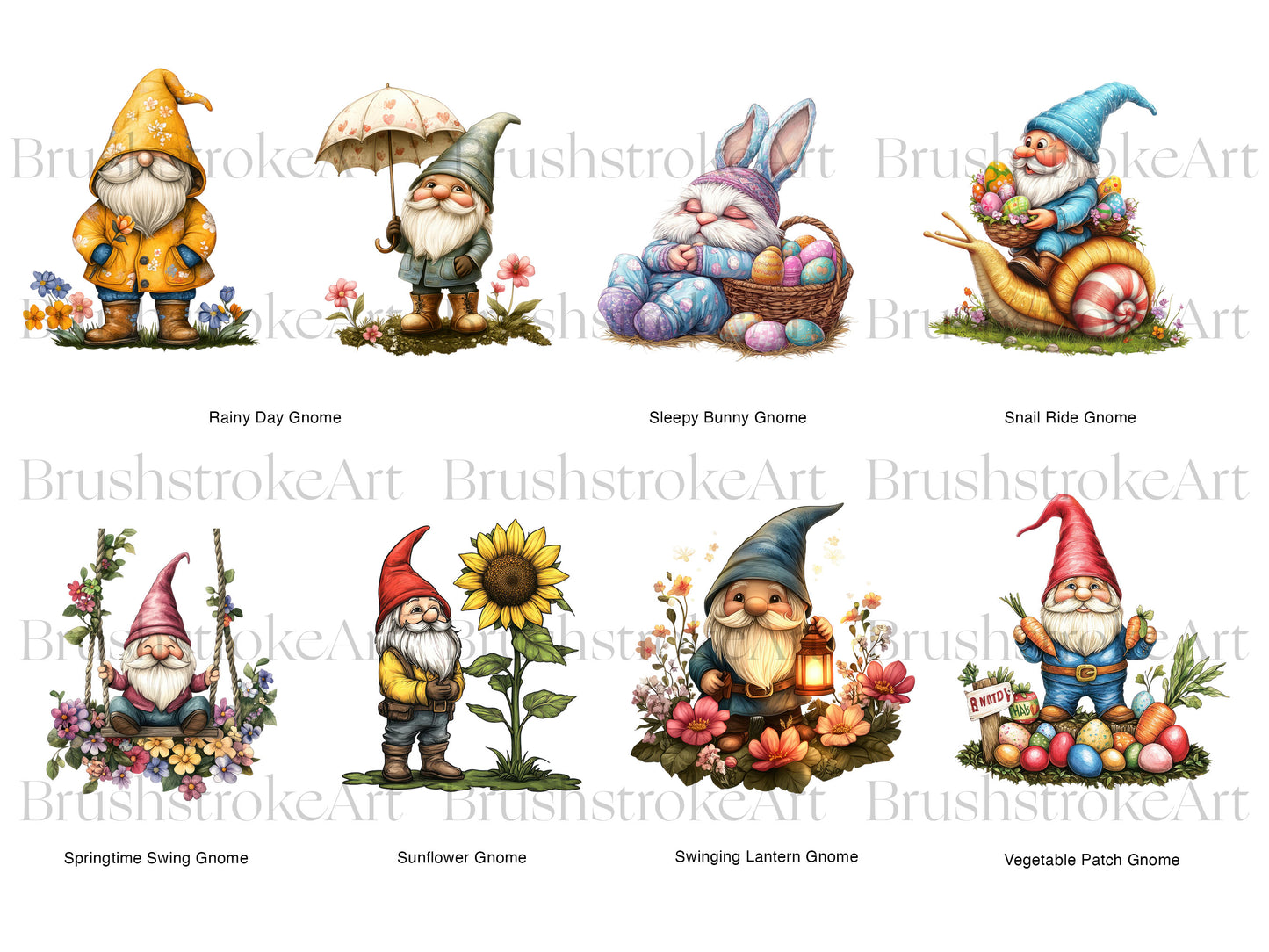 Watercolor Gnomes