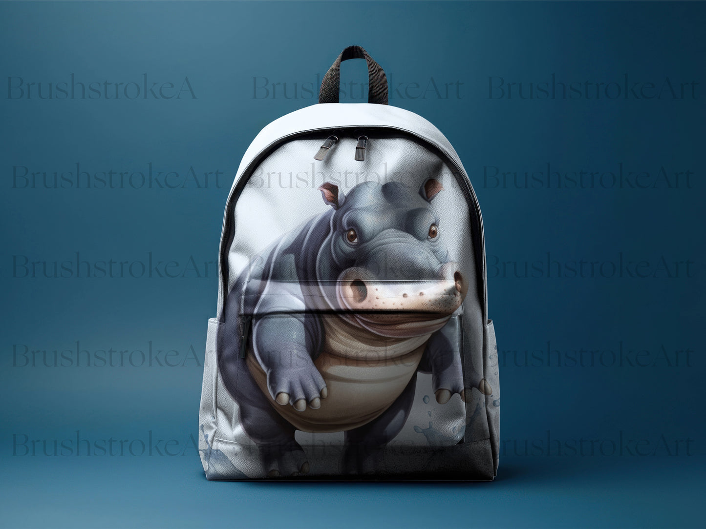 Watercolor Hippo