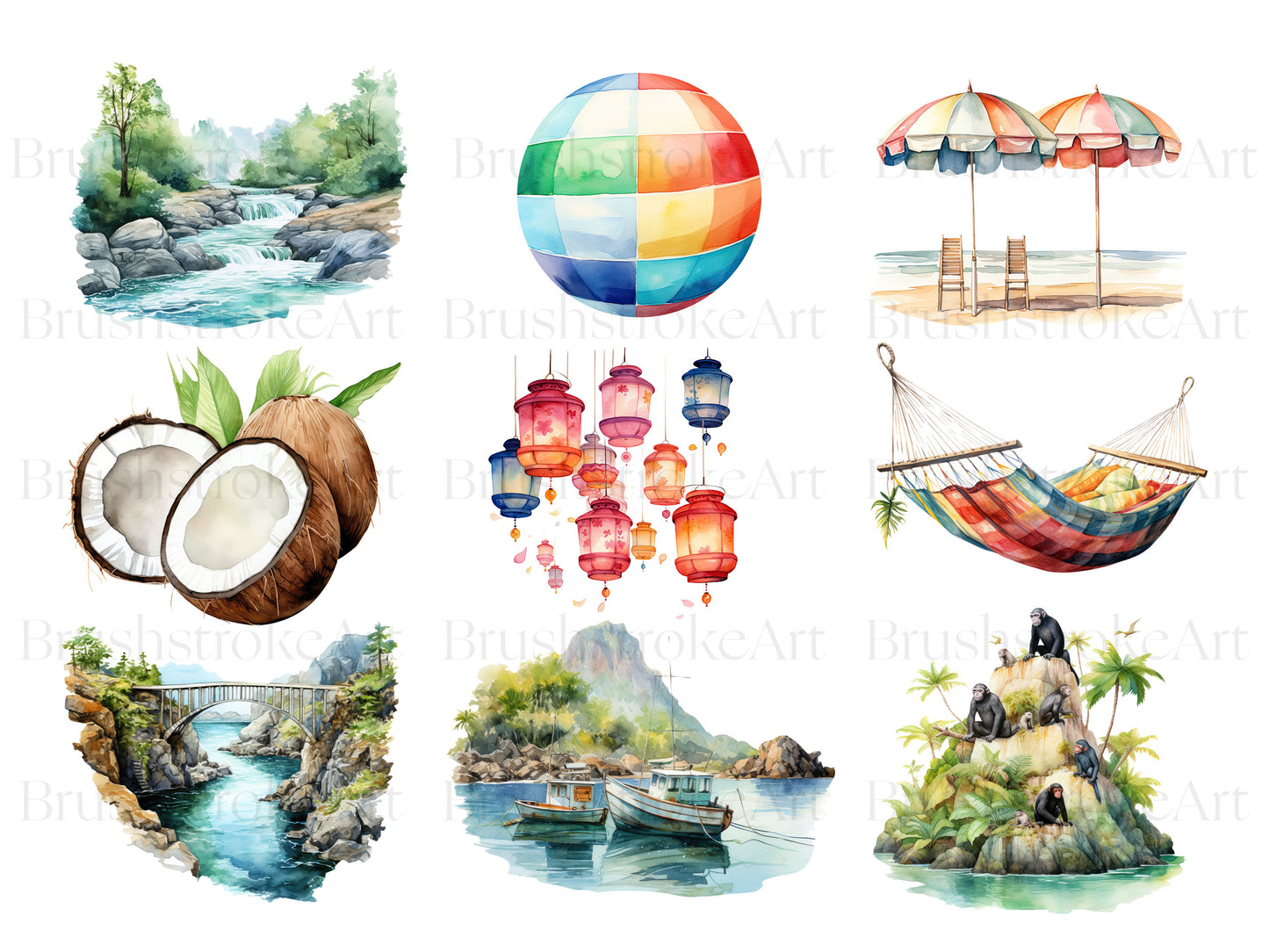 Watercolor Island