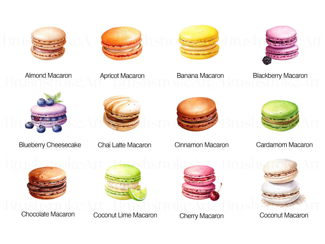 Watercolor Macaron