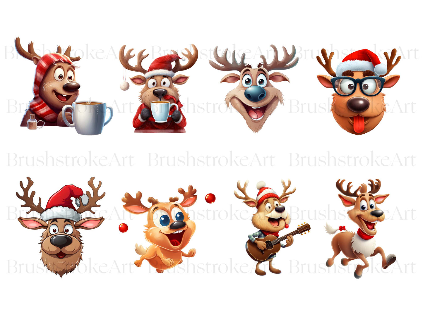 Watercolor Reindeer